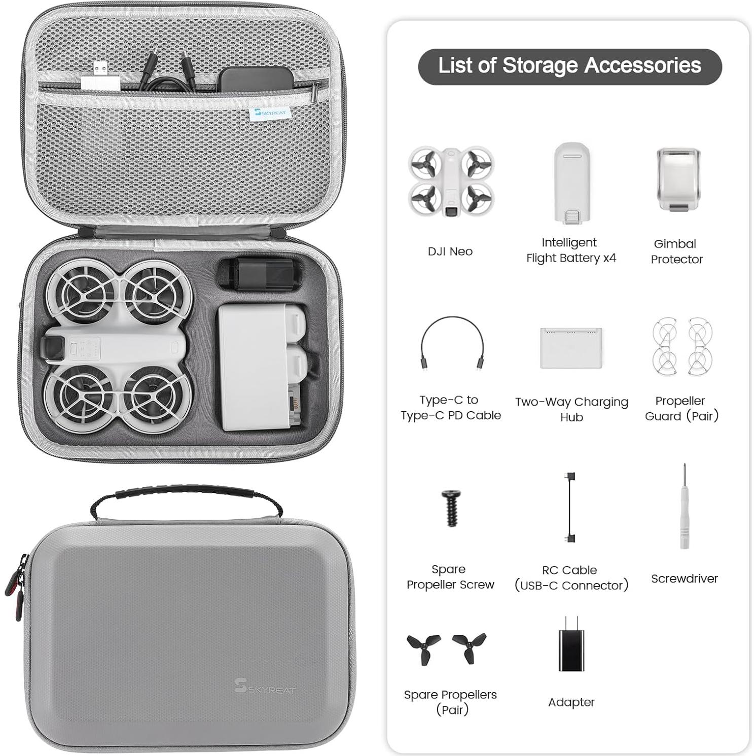 Funda de Transporte Skyreat para Drone DJI Neo - Compacta y Ligera