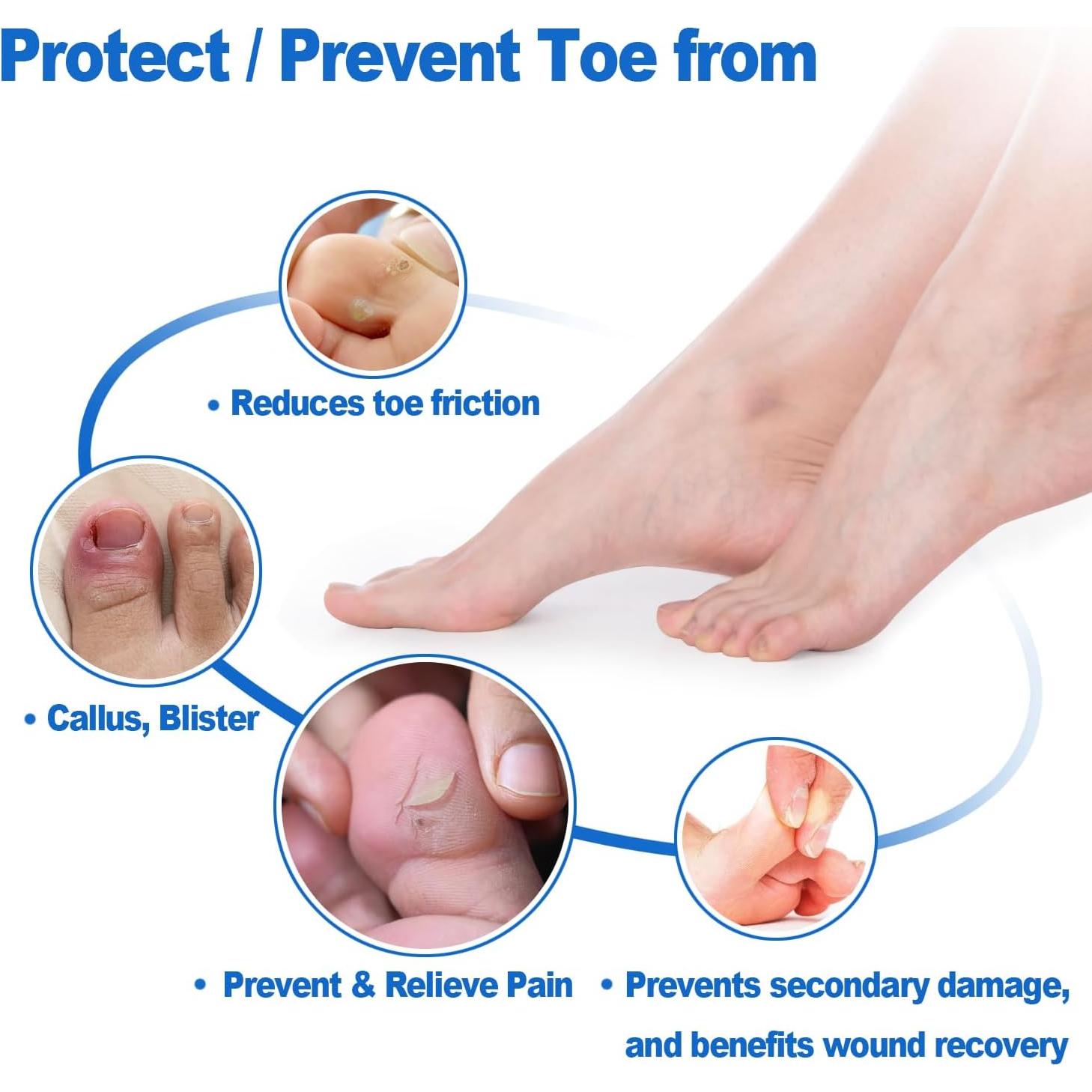 Paquete de 8 Protectores de Dedos de Silicona POQOD Grande Beige