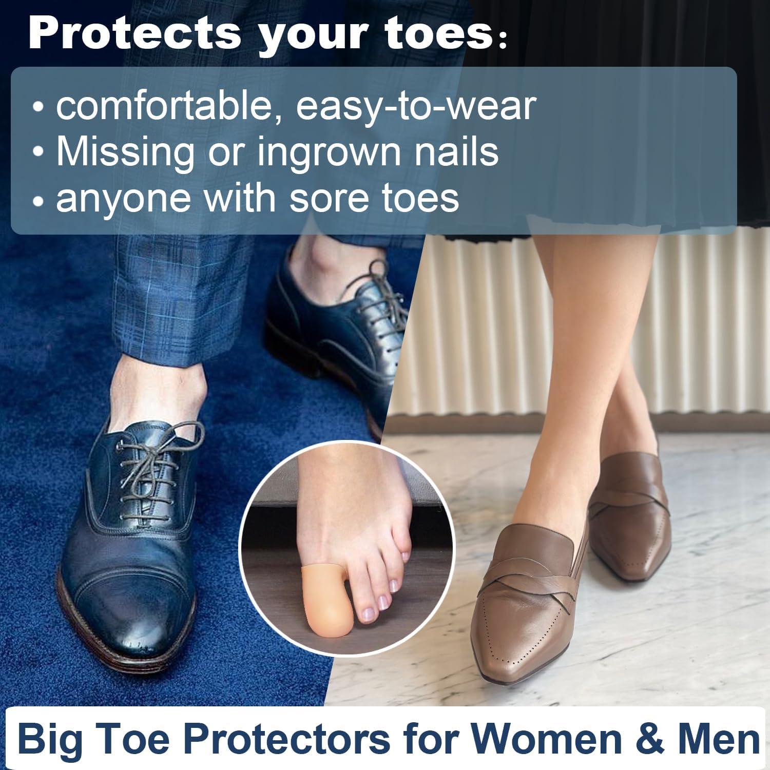 Paquete de 8 Protectores de Dedos de Silicona POQOD Grande Beige