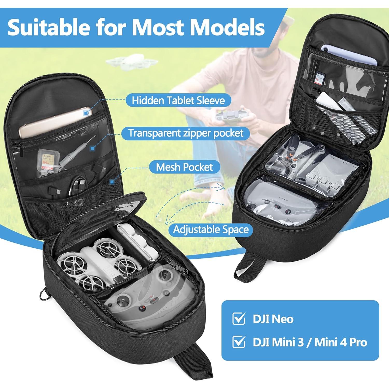 Funda de Transporte PGmoon para Drone DJI Neo y Accesorios