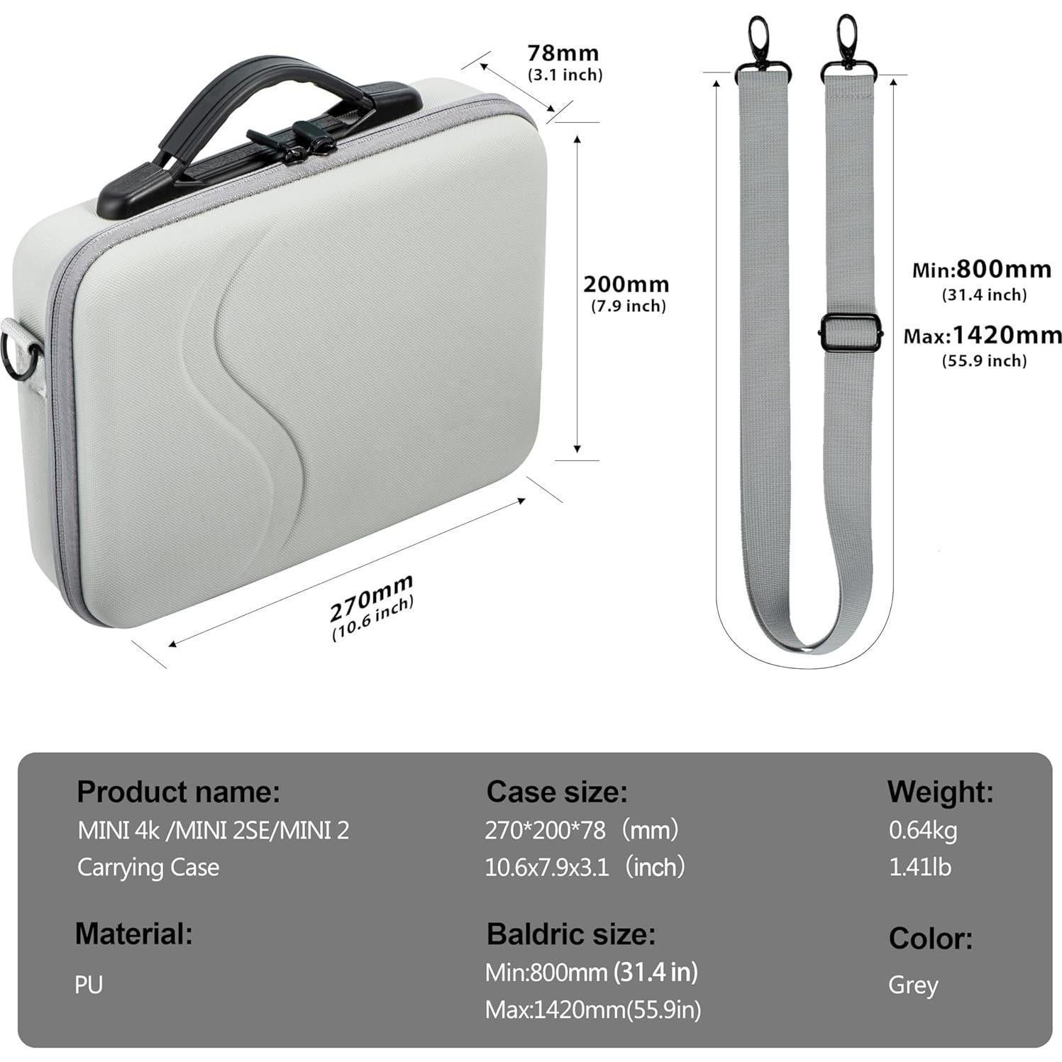 Funda de Transporte Portátil Tomat para DJI Mini 4K y Mini 2 SE