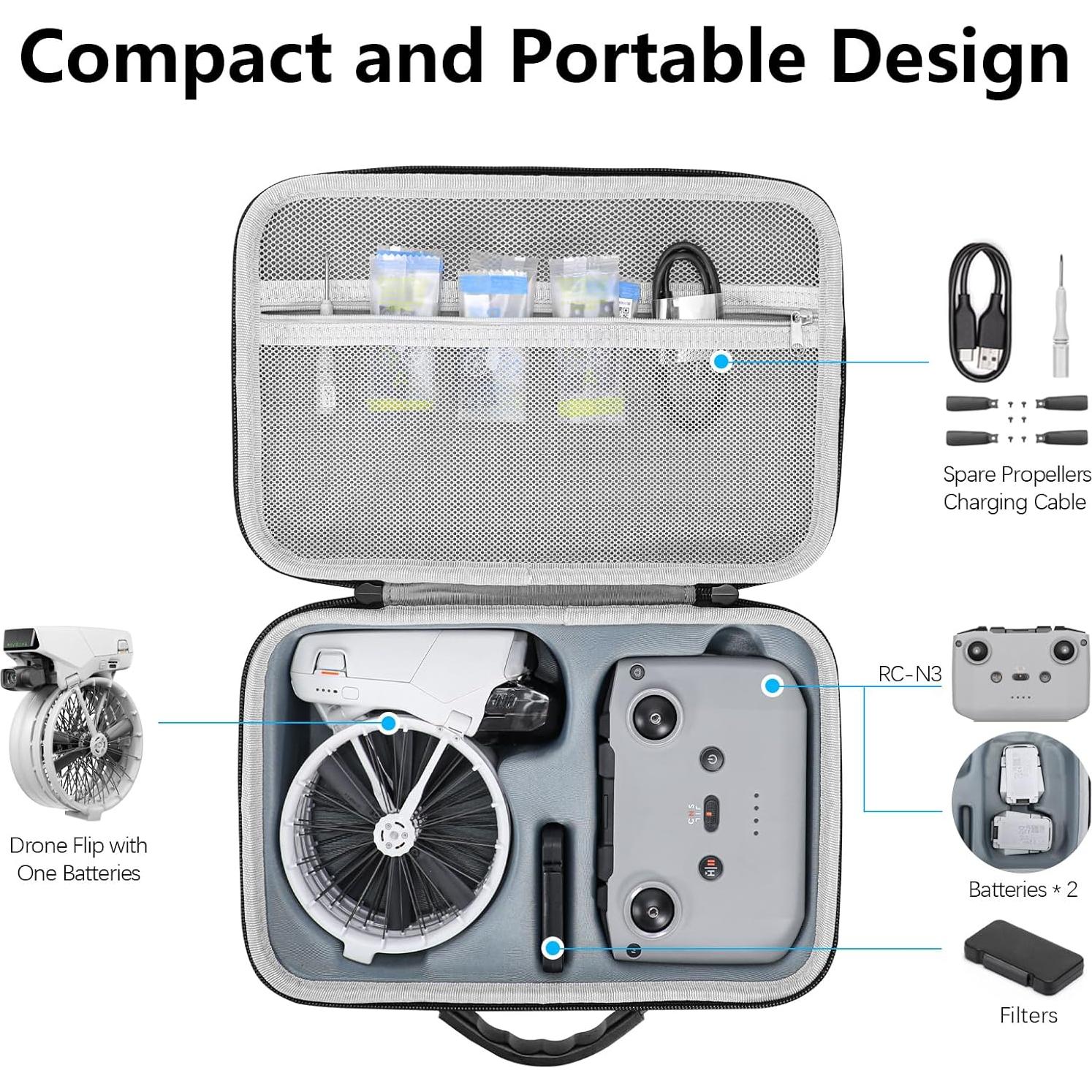 Funda de Transporte FPVtosky para DJI Flip - Almacenamiento Portátil