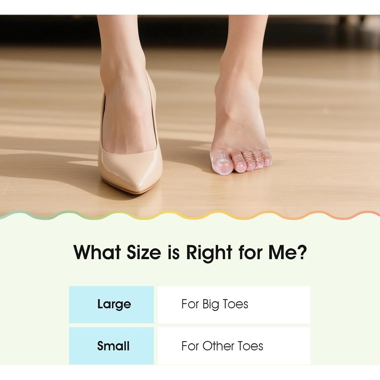 30 Protectores de Dedos de Silicona ENLOPQ para Tacones Altos