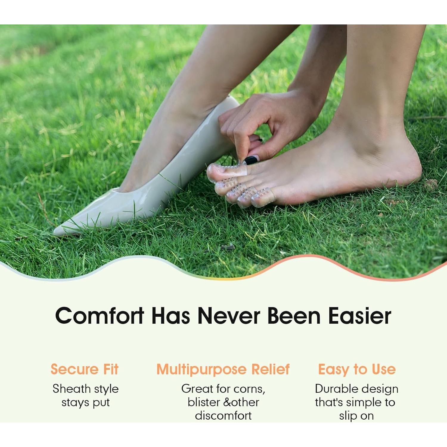 30 Protectores de Dedos de Silicona ENLOPQ para Tacones Altos