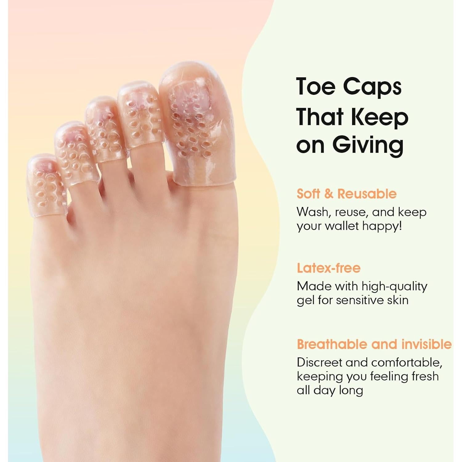 30 Protectores de Dedos de Silicona ENLOPQ para Tacones Altos