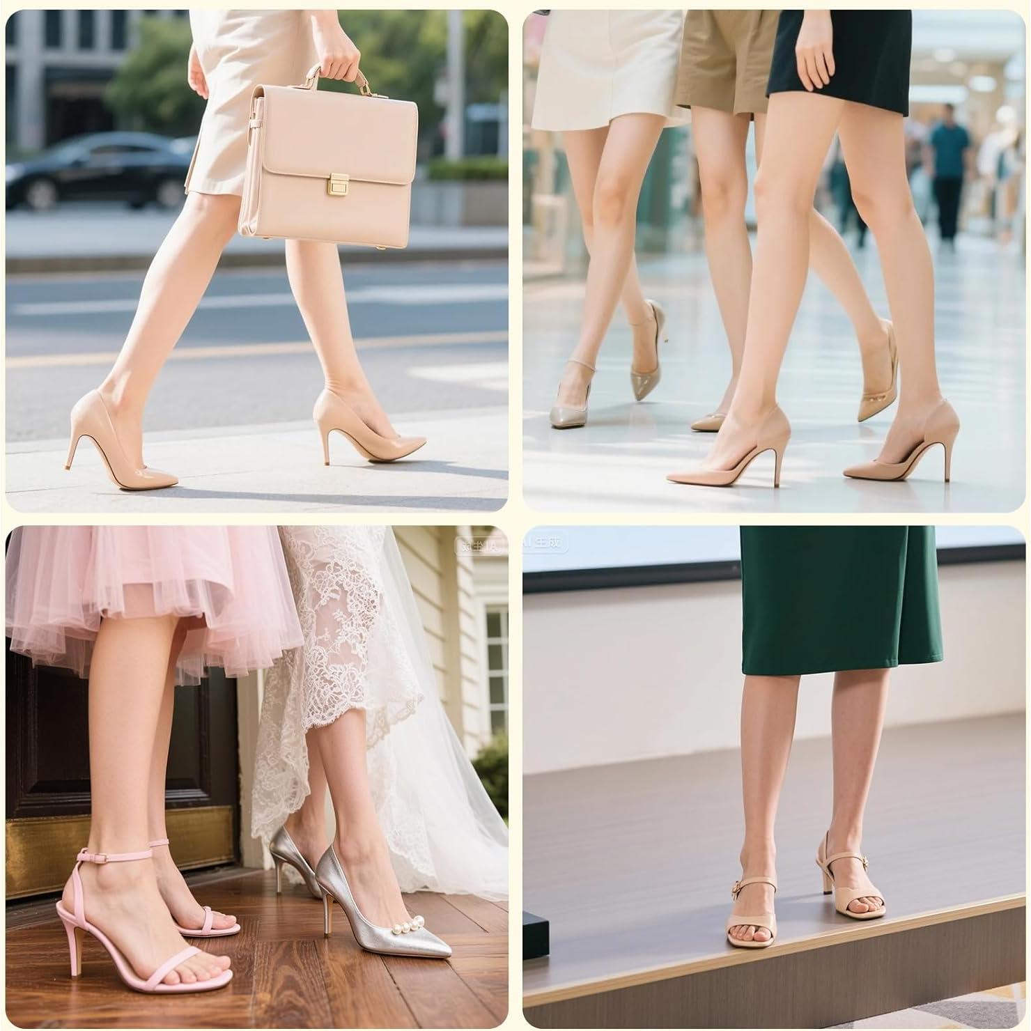 30 Protectores de Dedos de Silicona ENLOPQ para Tacones Altos