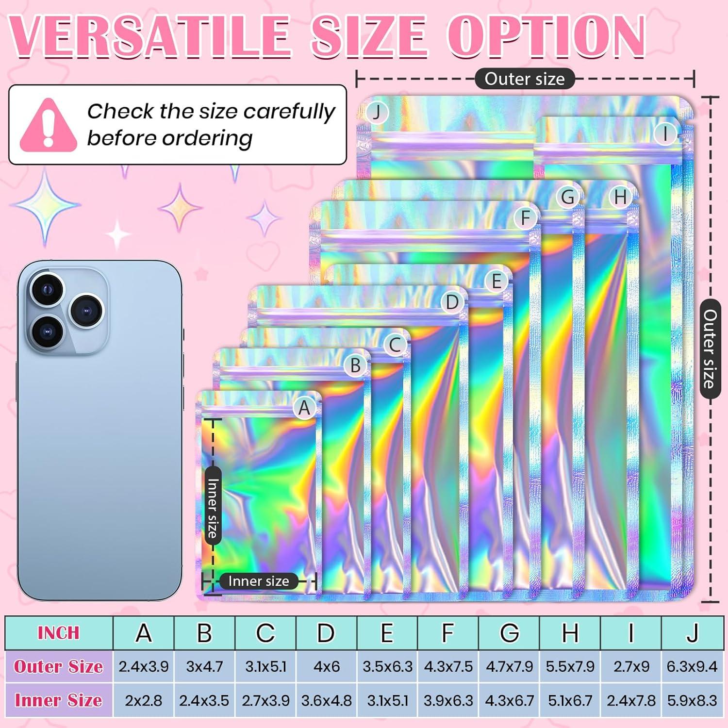 Bolsas Holográficas Transparentes FUNFERY 10.16x15.24cm 50 Unidades