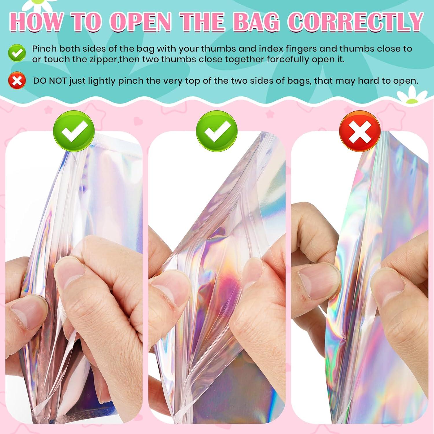 Bolsas Holográficas Transparentes FUNFERY 10.16x15.24cm 50 Unidades