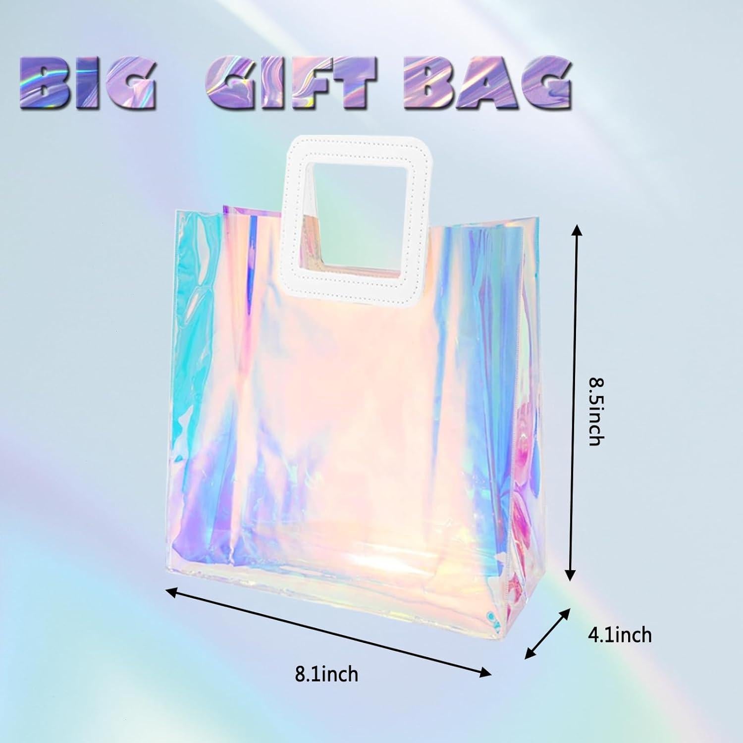 Bolsas de Regalo Holográficas Voittozege 20 Pcs 21.6x20.3x10.2 cm