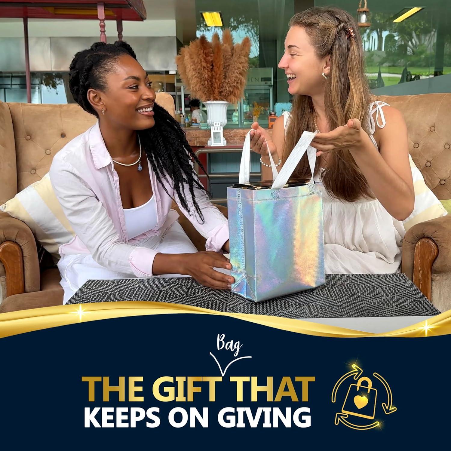 Bolsas de Regalo Holográficas Nush Nush Medianas Set de 12