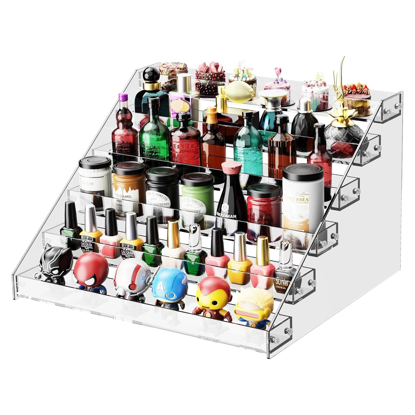 Estante de exhibición acrílico HUITAI 6 niveles 30.99x32.29 cm