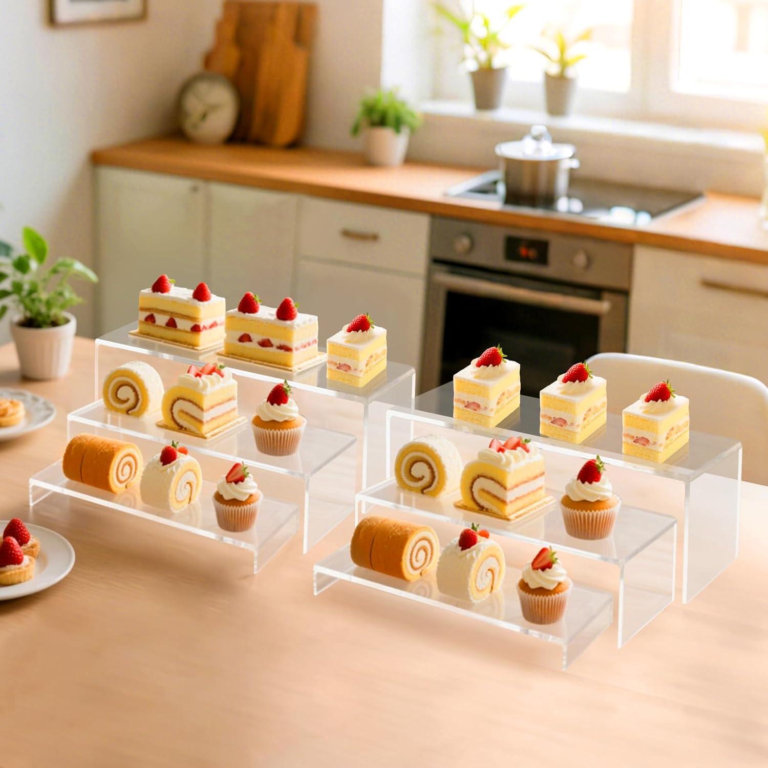 Soportes de Exhibición Acrílicos Blaithom 6PCS Transparentes