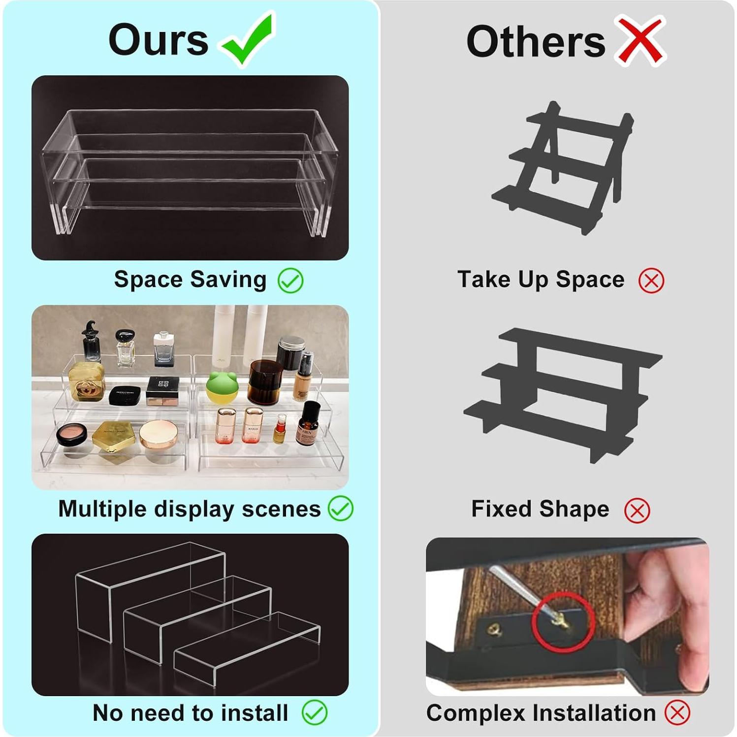 Soportes de Exhibición Acrílicos Blaithom 6PCS Transparentes