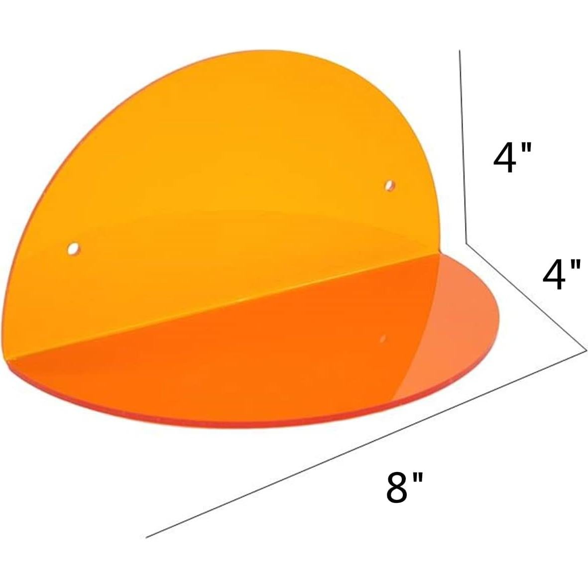 Estantes Flotantes Pequeños ROYALITA de Acrílico Naranja - Paquete de 2