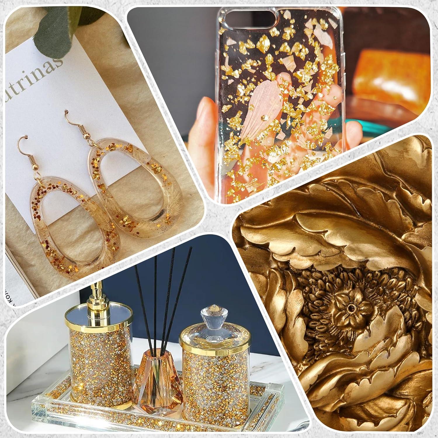 300 Hojas de Oro Imitación Nuesaurd 13x13cm para Manualidades