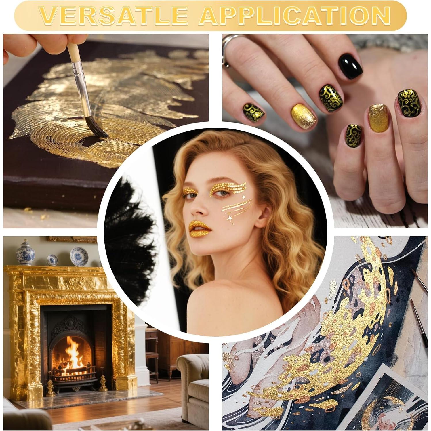 Hojas de Oro Tiptap 300PCS 8x8.5cm para Manualidades y Decoración