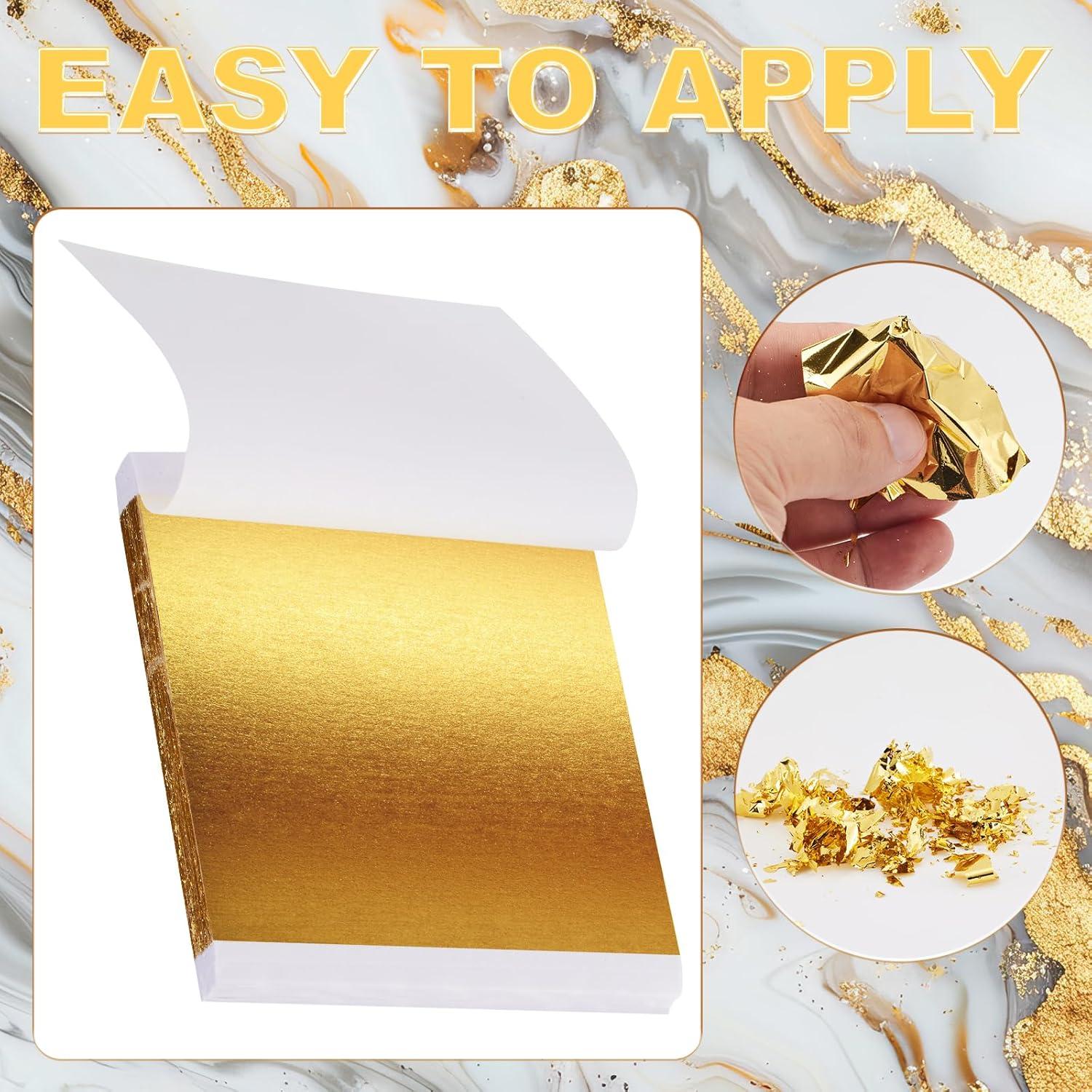 Hojas de Oro Tiptap 300PCS 8x8.5cm para Manualidades y Decoración