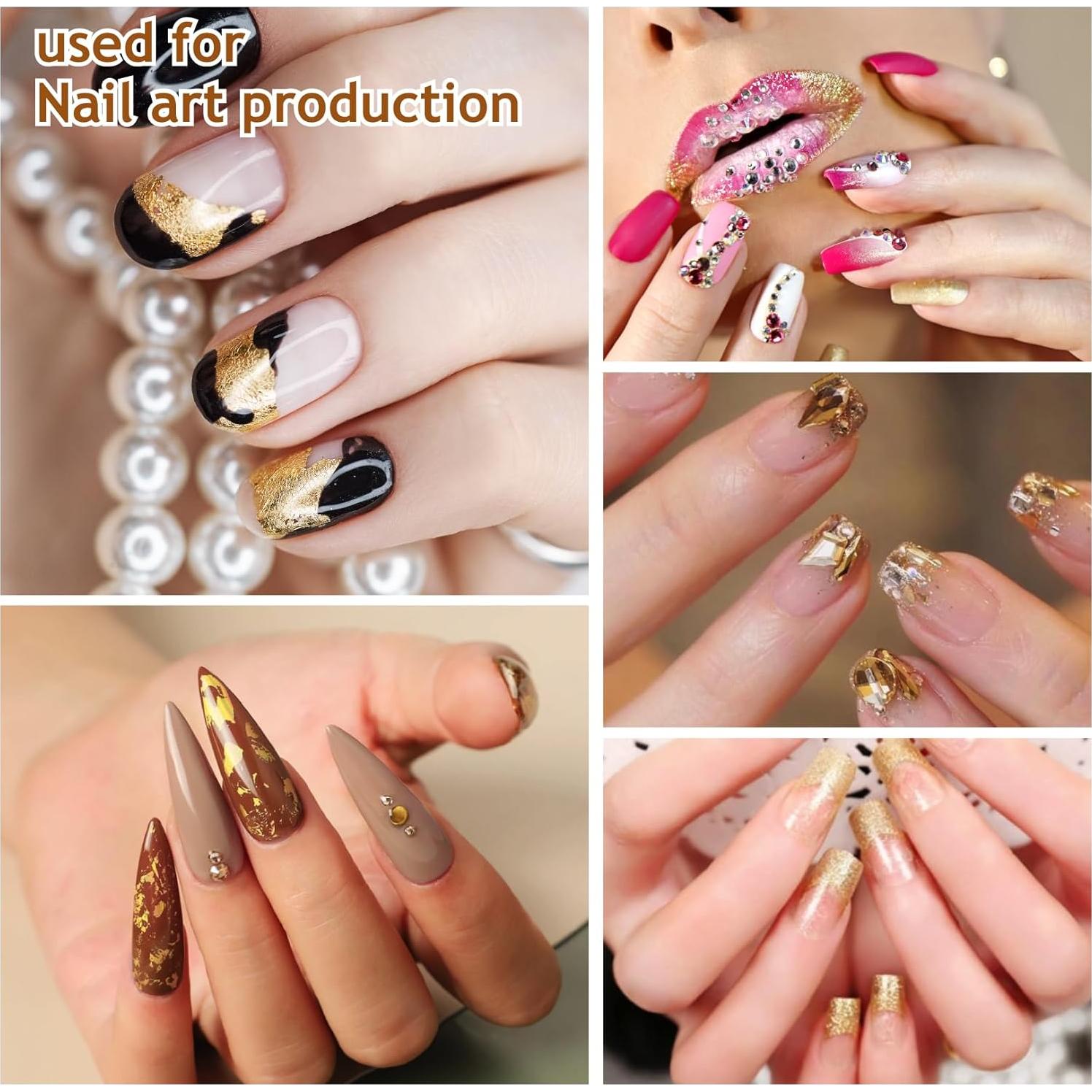 Copos de Hoja de Oro Imitación FOJOO 10g con Pinzas DIY