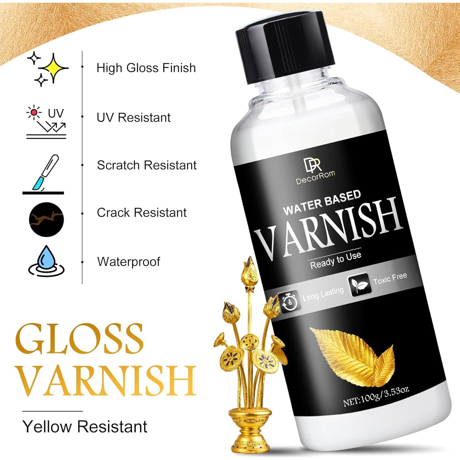 Kit de Adhesivo y Pan de Oro DecorRom - 200g Adhesivo y 100 Hojas