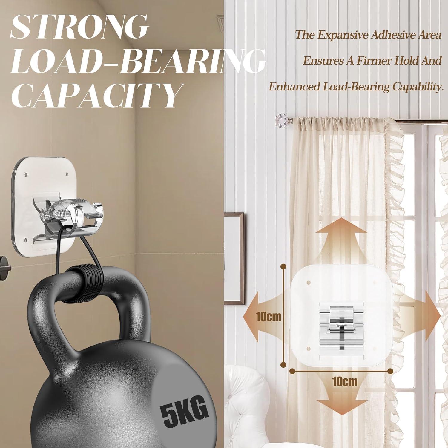 Varillas de Cortina Sin Perforación Mvbsje - Soporte 9.07 kg