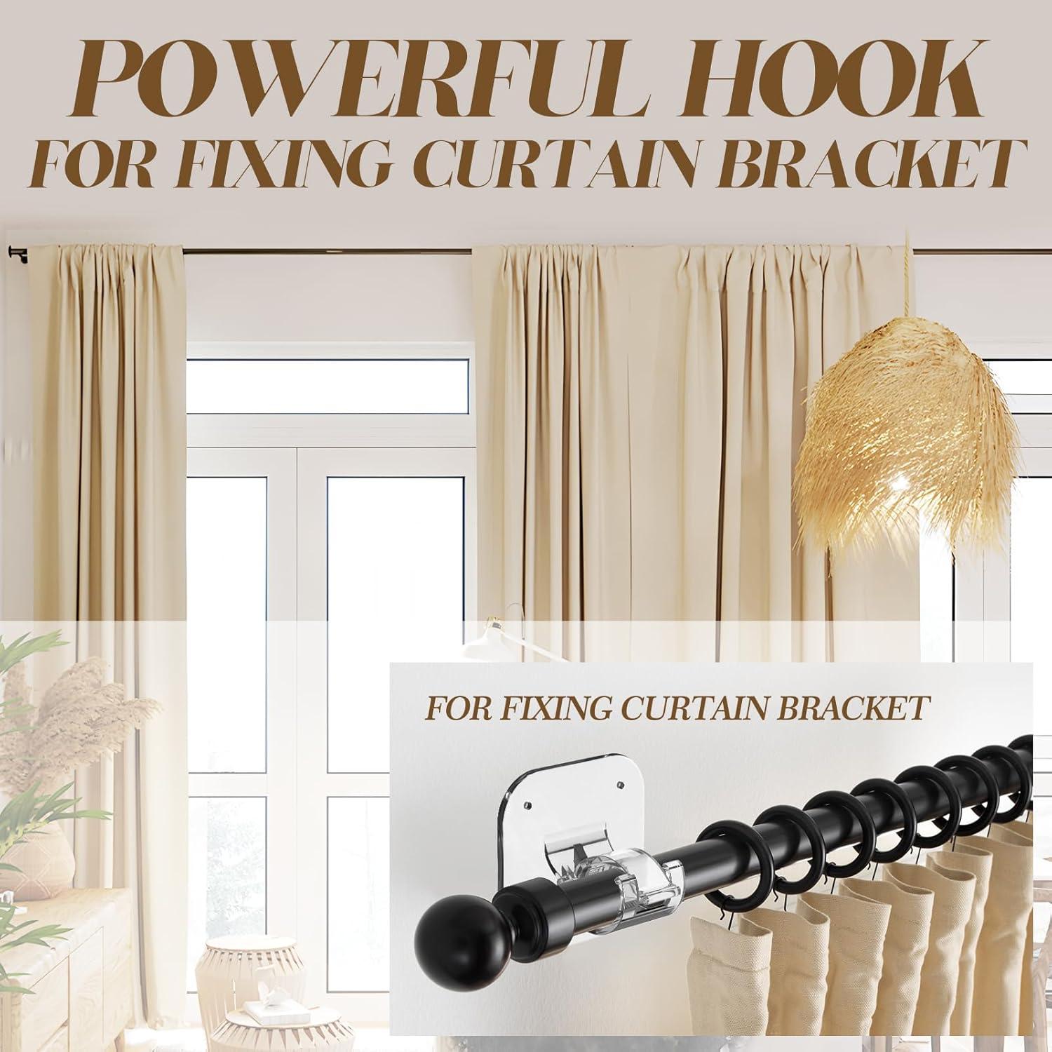 Varillas de Cortina Sin Perforación Mvbsje - Soporte 9.07 kg