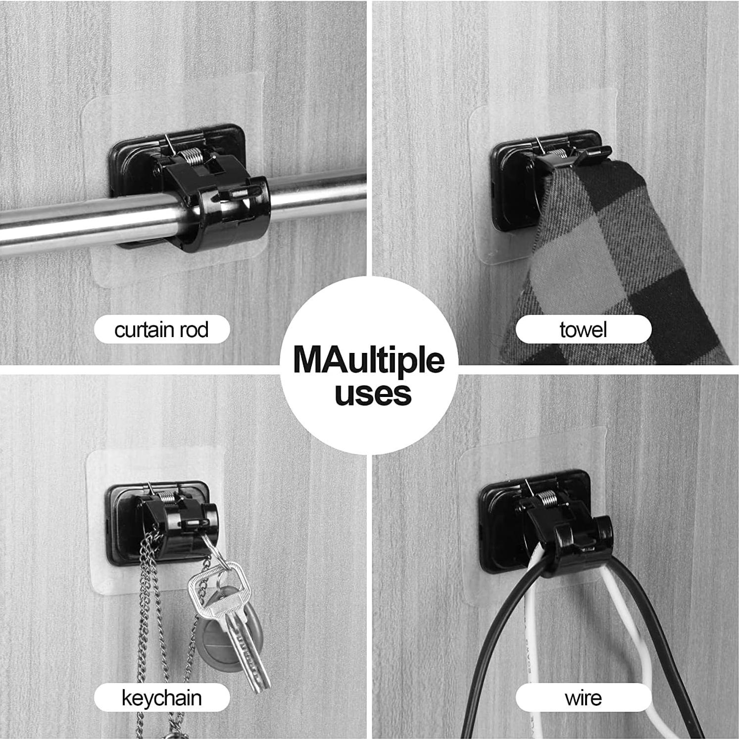 Soportes Adhesivos para Varillas de Cortina Lightarea 8 Pcs