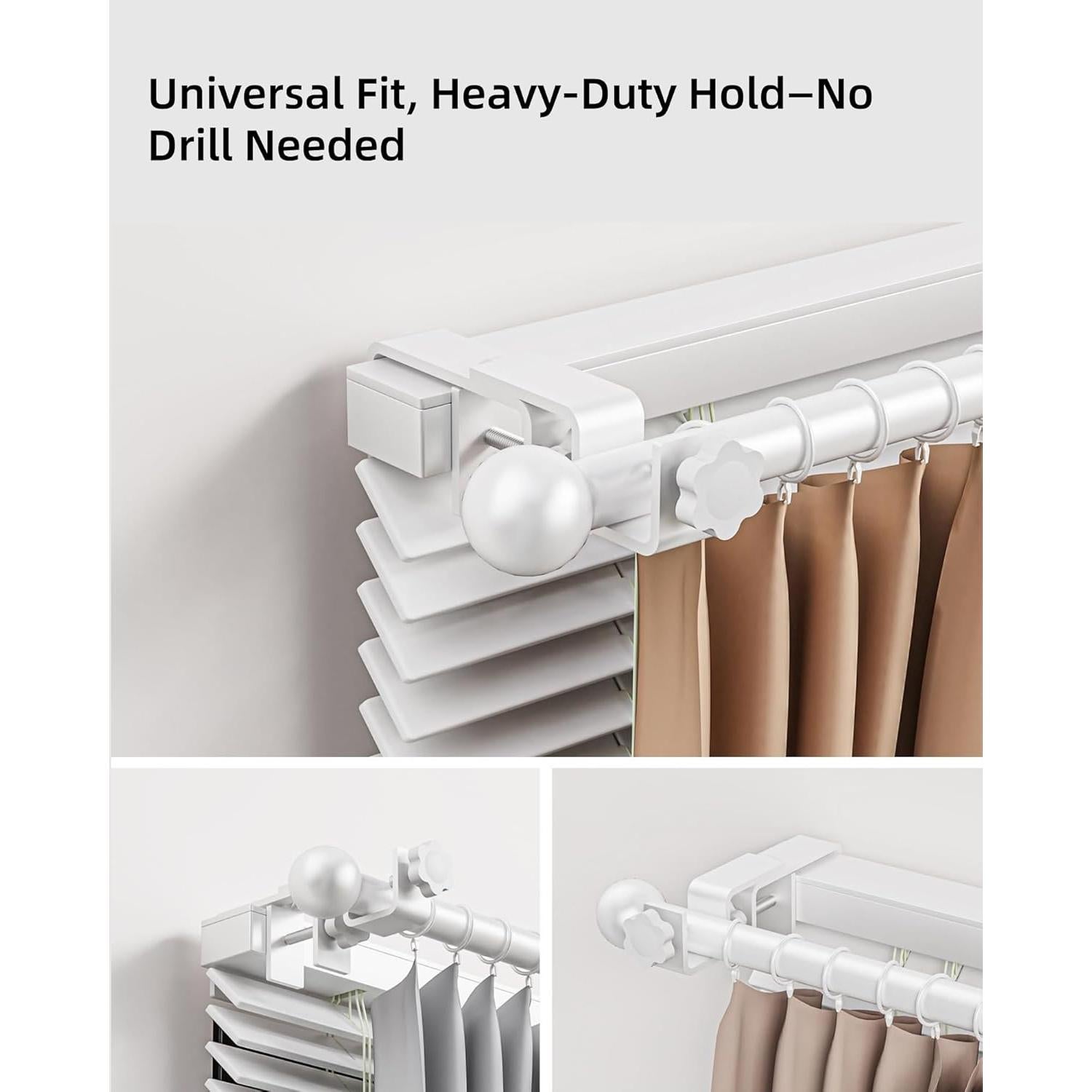 Soporte de Varilla de Cortina Montado por Fuera Onneka 1.3-5 cm Sin Taladro