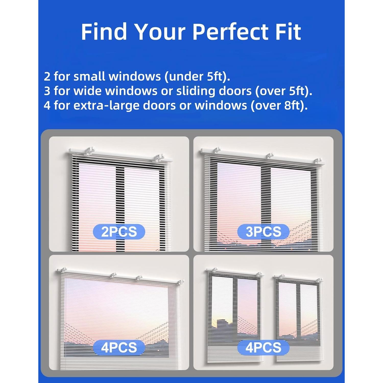 Soporte de Varilla de Cortina Montado por Fuera Onneka 1.3-5 cm Sin Taladro