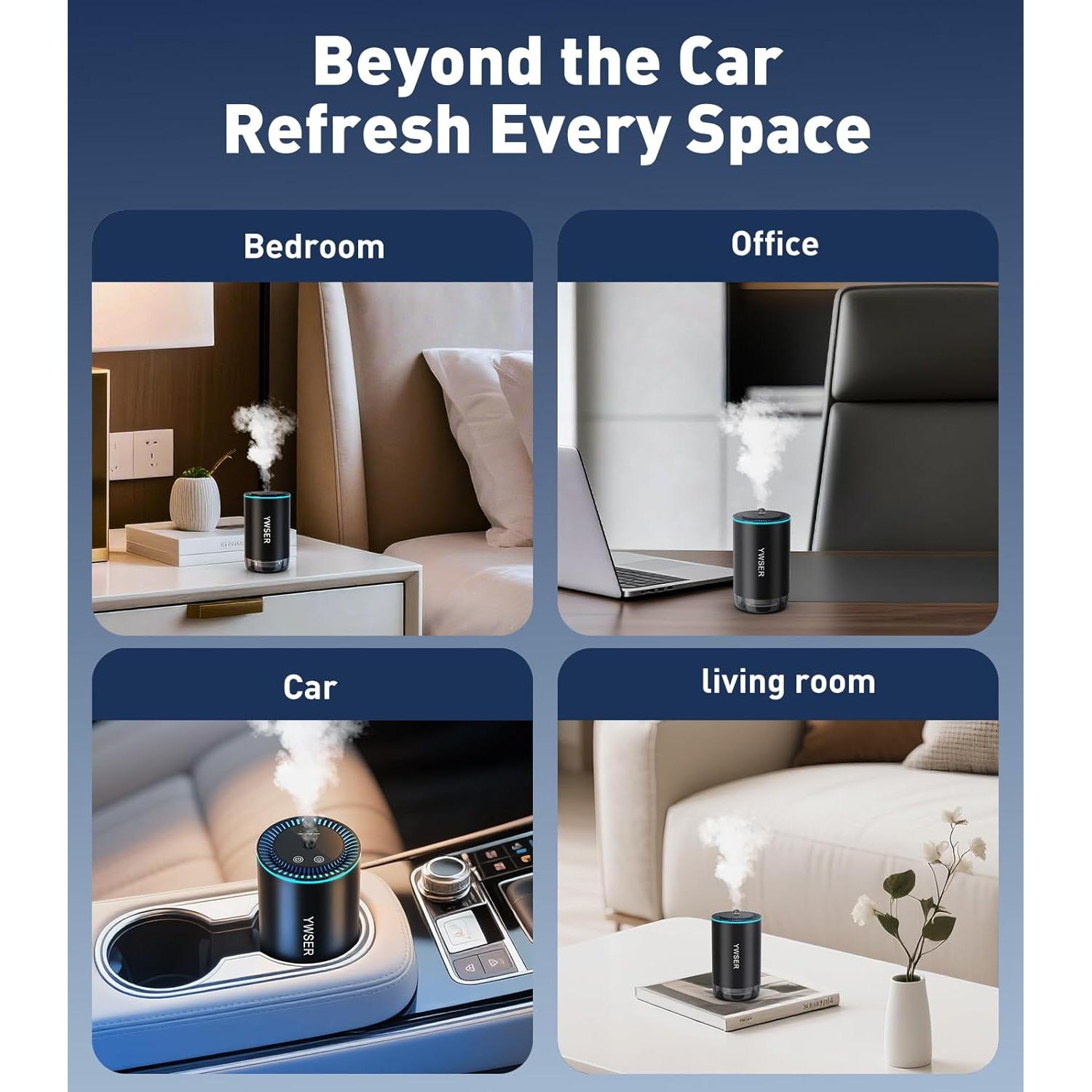 Ambientador de Aire para Coche YWSER 50ml con Proyector Estrellado