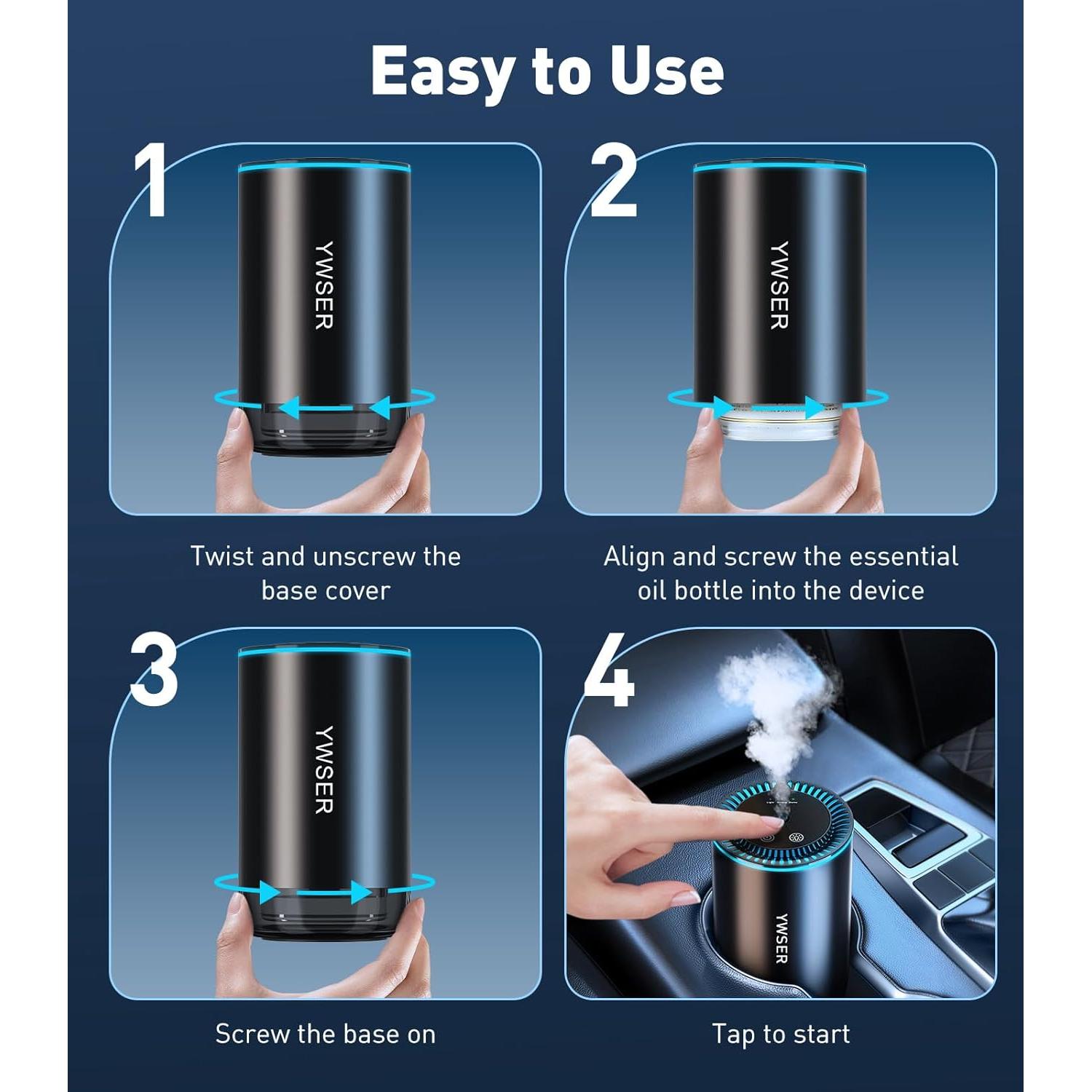 Ambientador de Aire para Coche YWSER 50ml con Proyector Estrellado