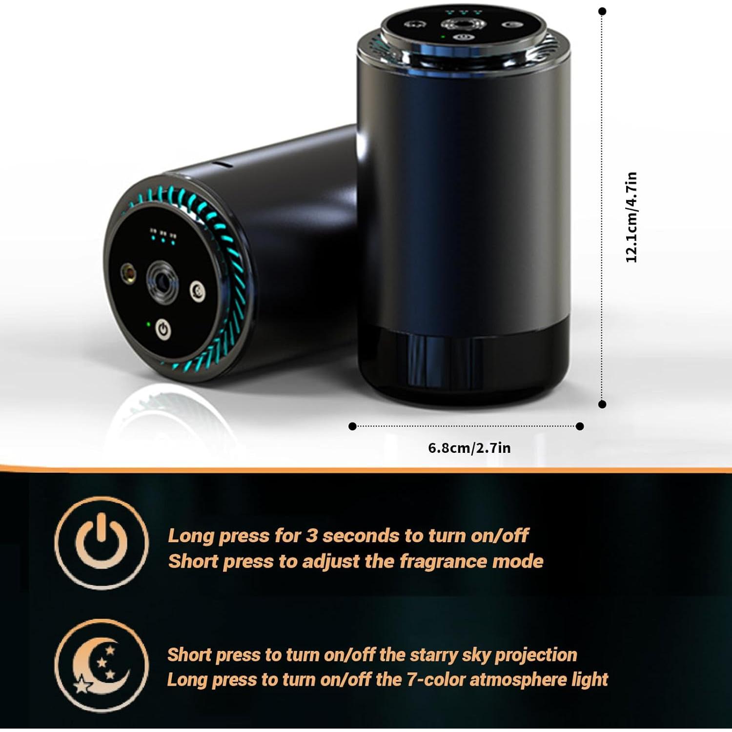 Ambientador de Aire para Autos TAGYSH con Proyector Estrellado 50ml