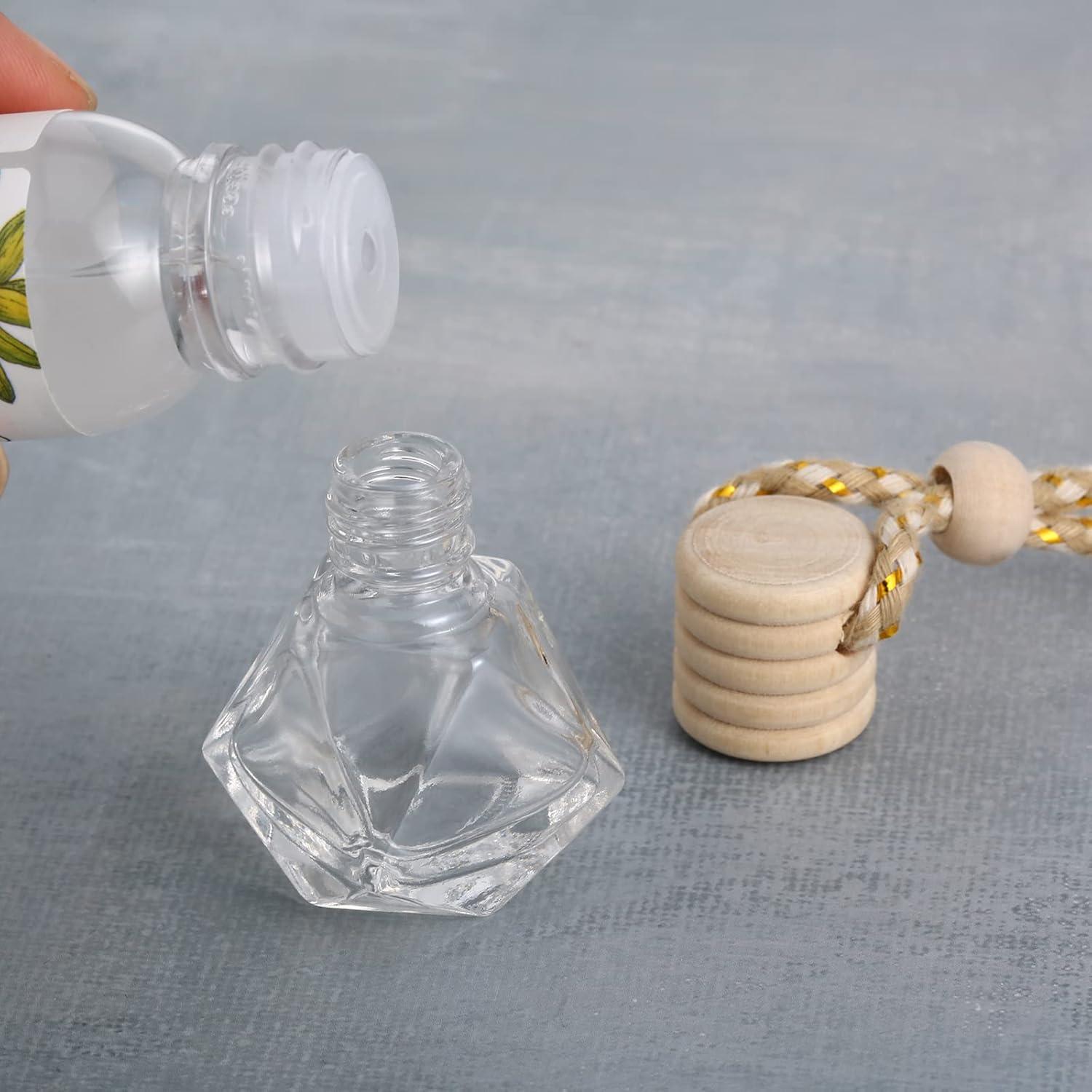 12 Botellas Difusoras de Coche Patelai 8ml Vidrio Claro