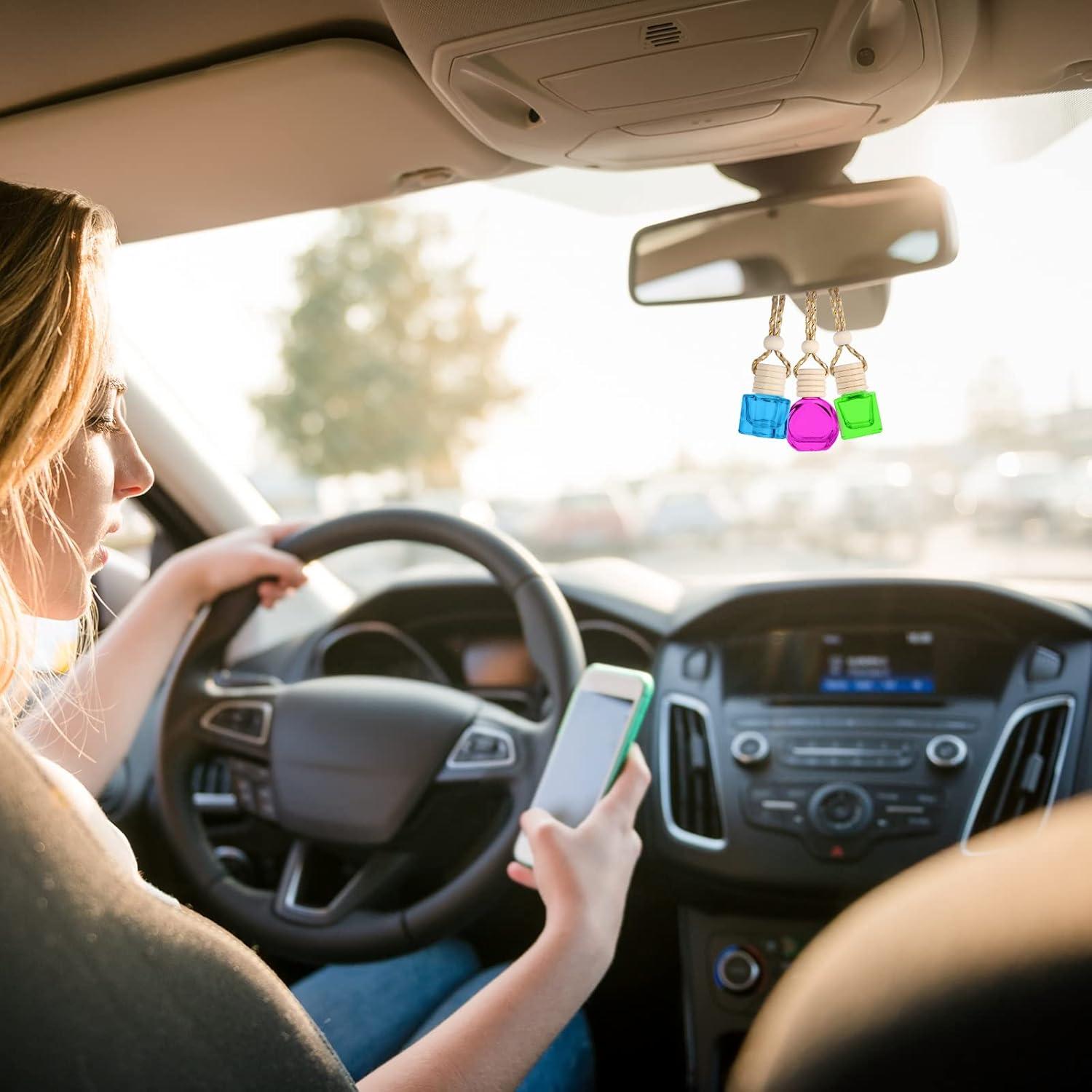 12 Botellas Difusoras de Coche Patelai 8ml Vidrio Claro