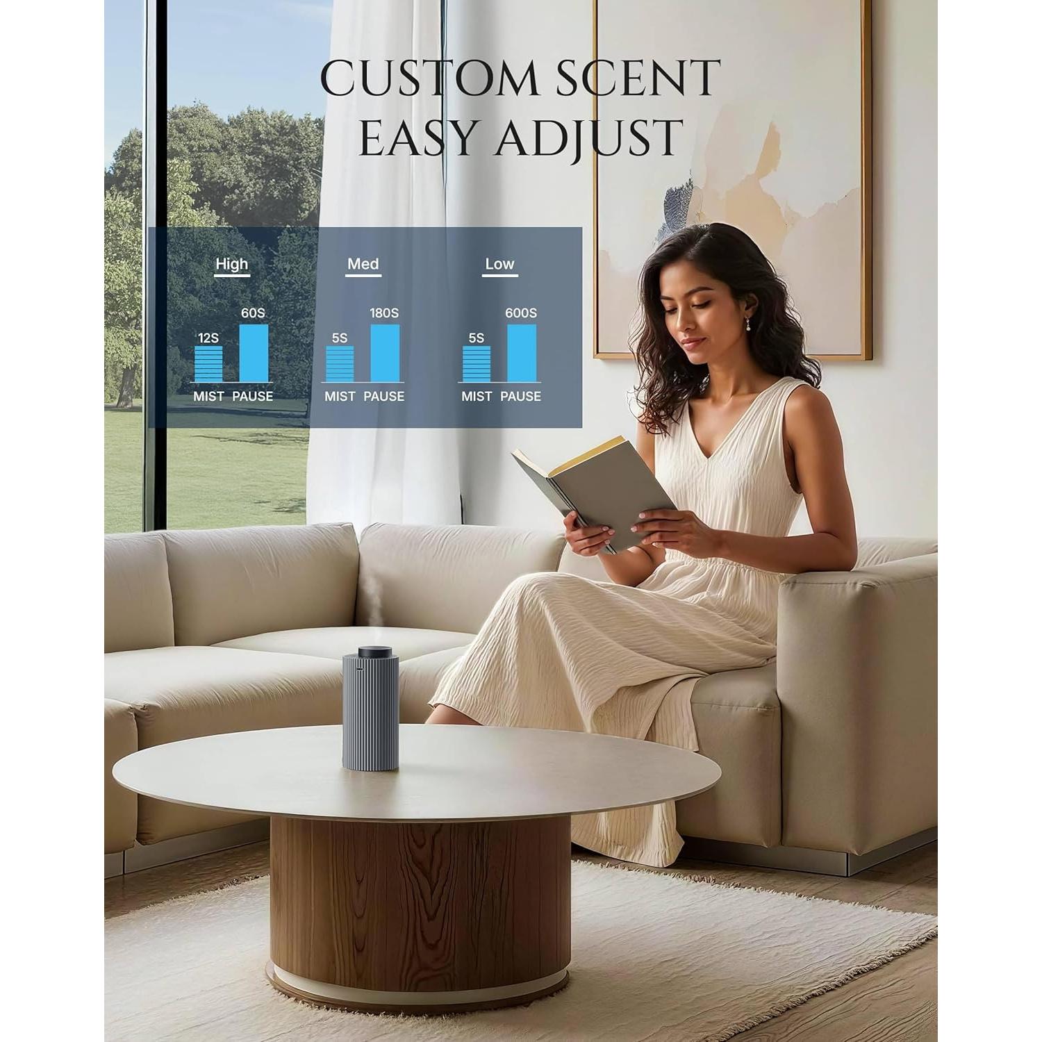 Difusor de Aceite Esencial Aromadd Y-Air 20ml Gris Titanio