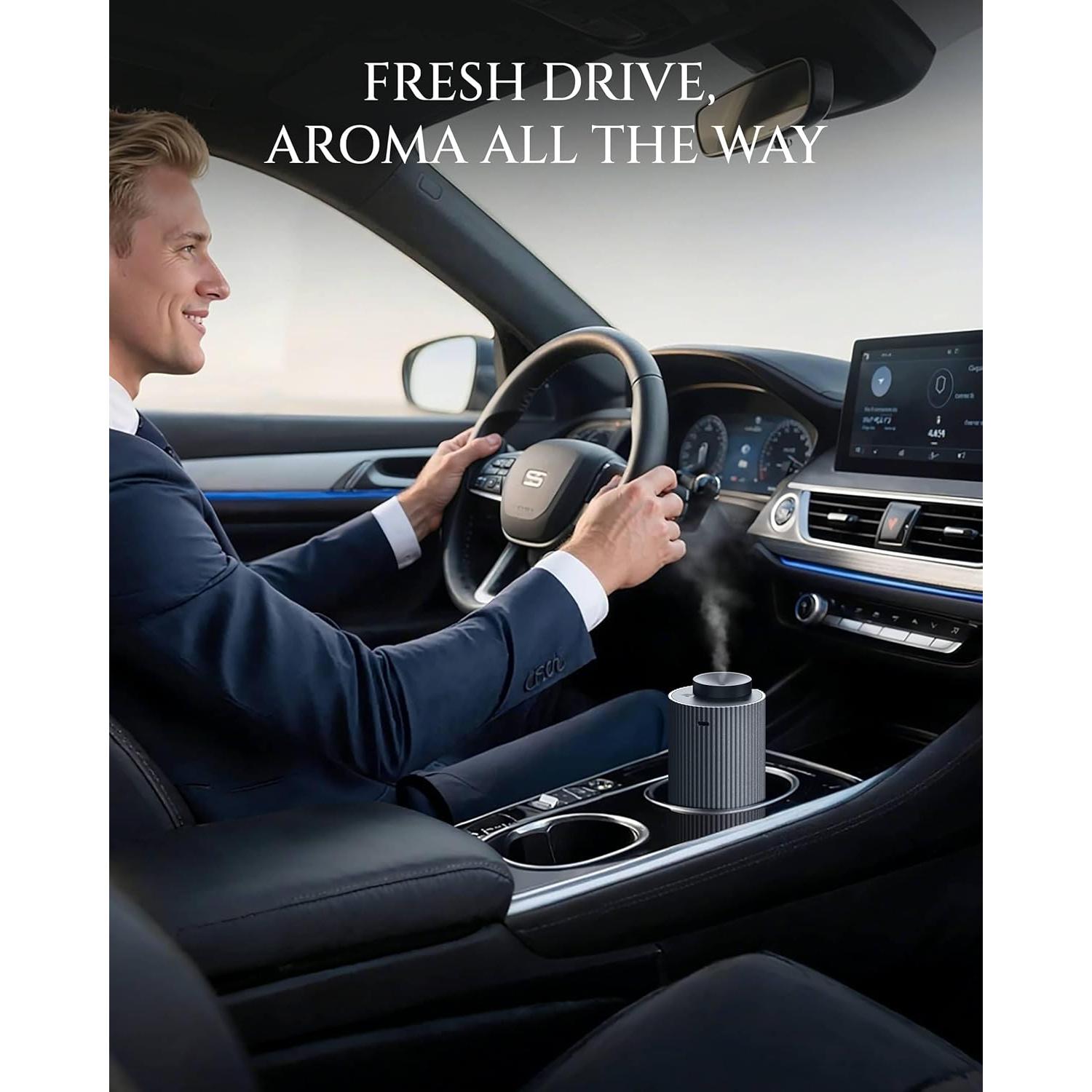 Difusor de Aceite Esencial Aromadd Y-Air 20ml Gris Titanio