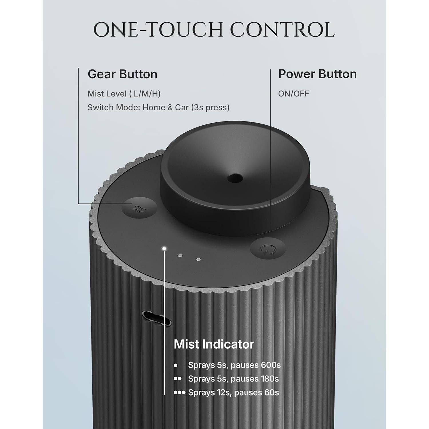 Difusor de Aceite Esencial Aromadd Y-Air 20ml Gris Titanio