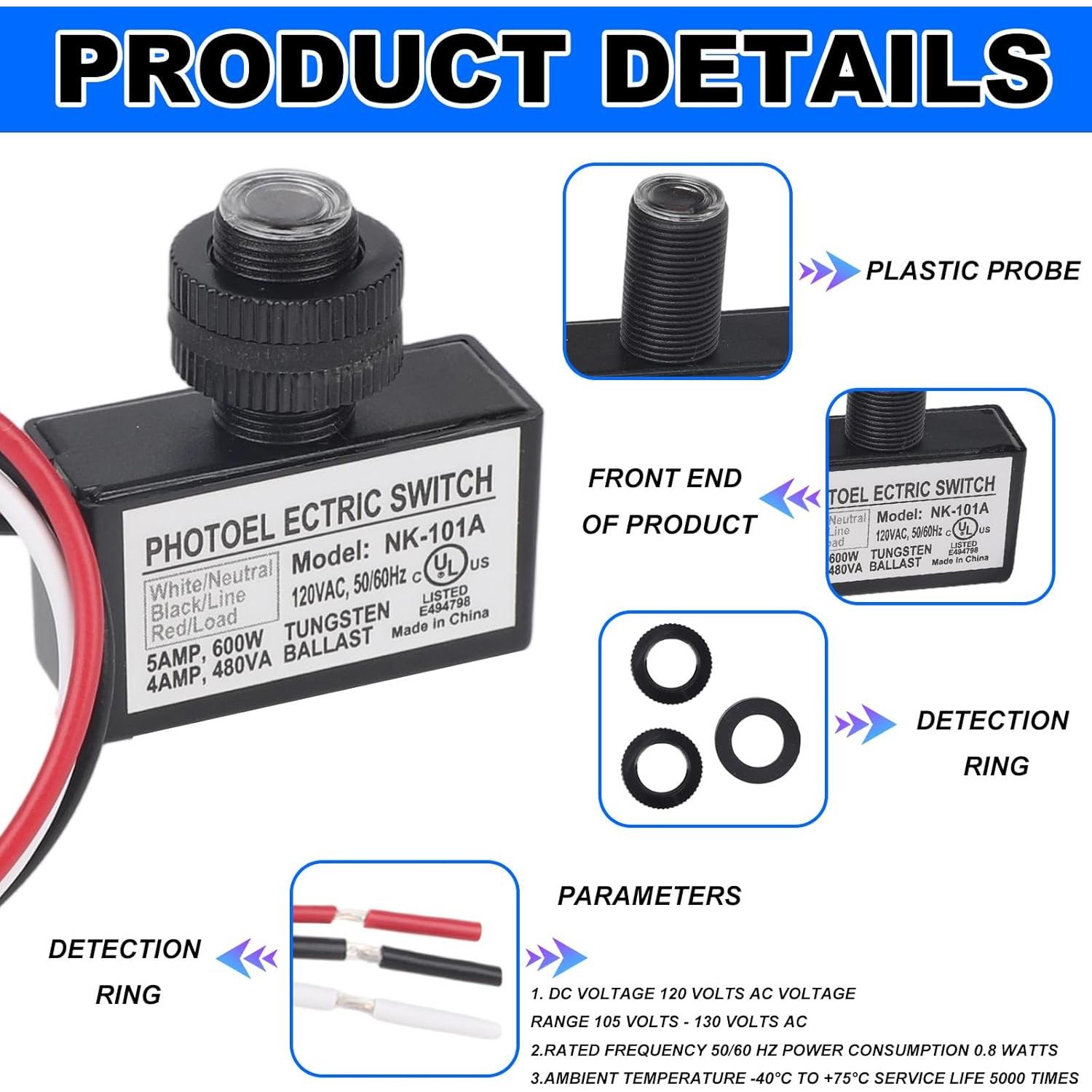 Sensor de Luz Fotocélula BTFO L23129 para Iluminación Exterior