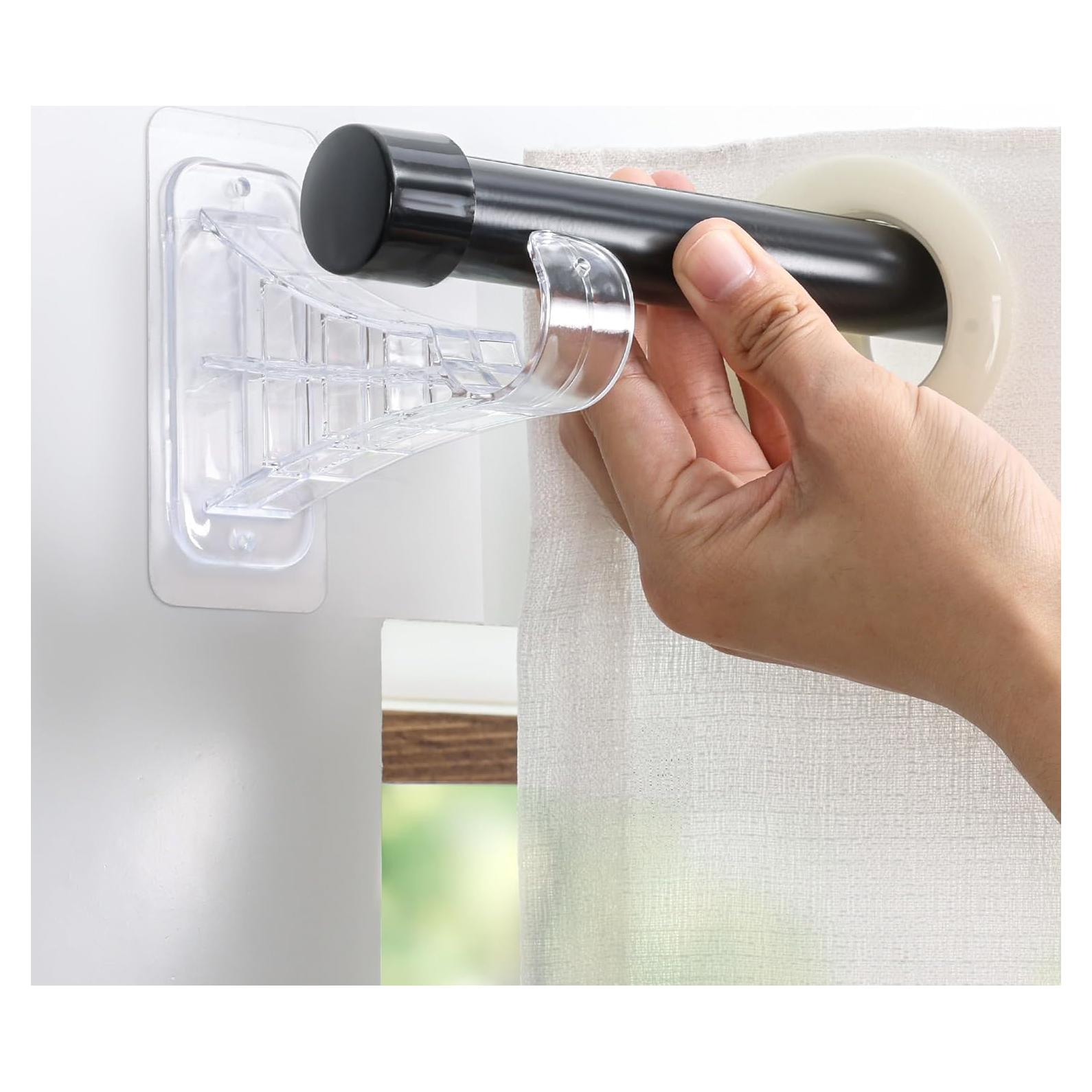 Soportes de Varilla de Cortina Adhesivos Audend - Paquete de 4