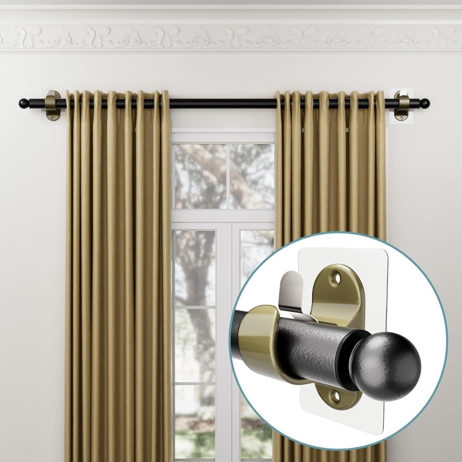 Soportes de Barra de Cortina Adhesivos Antimbee 8 PCS 3.3cm