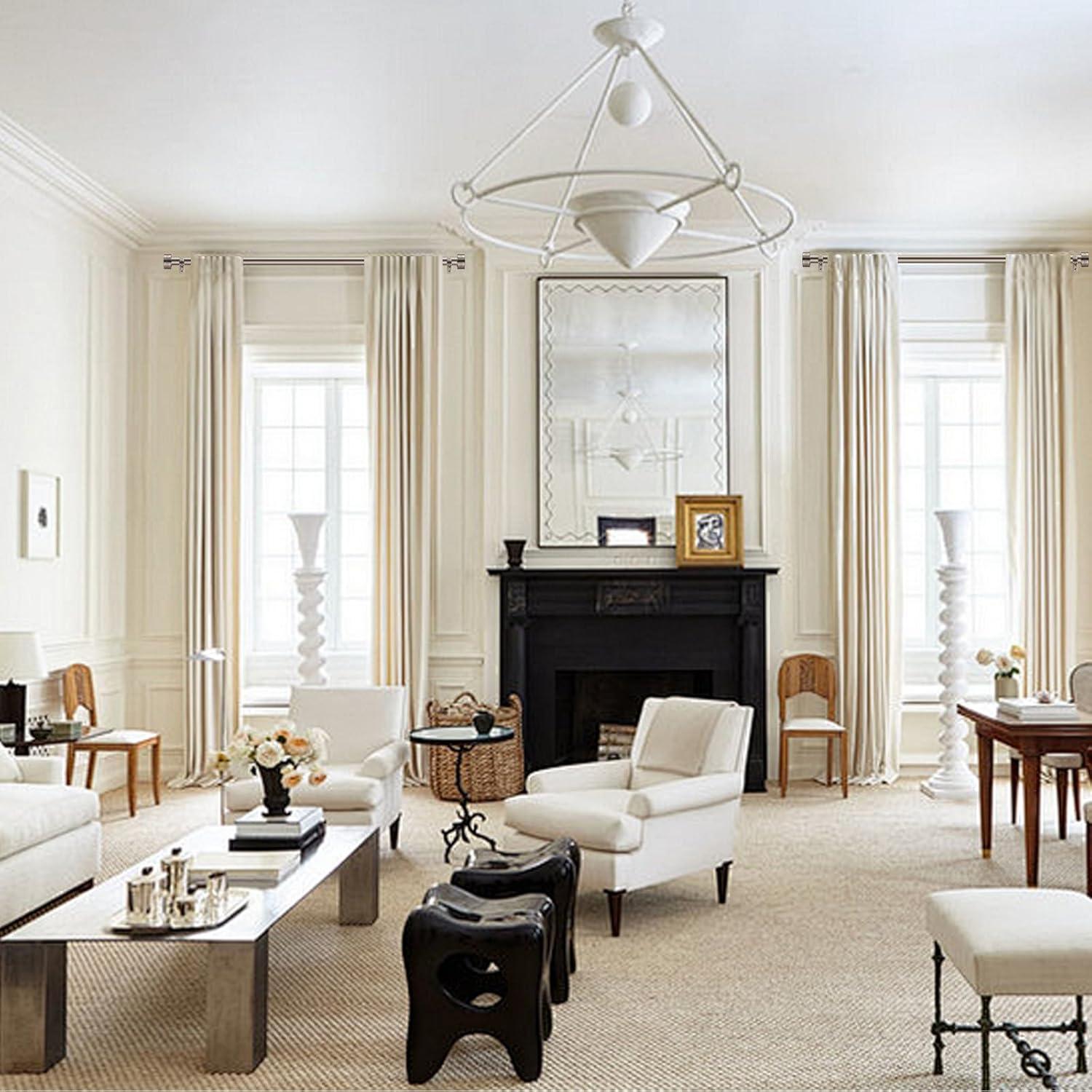 Barra de Cortina Ajustable WORLD RODS Niquel Satinado 45-223 cm