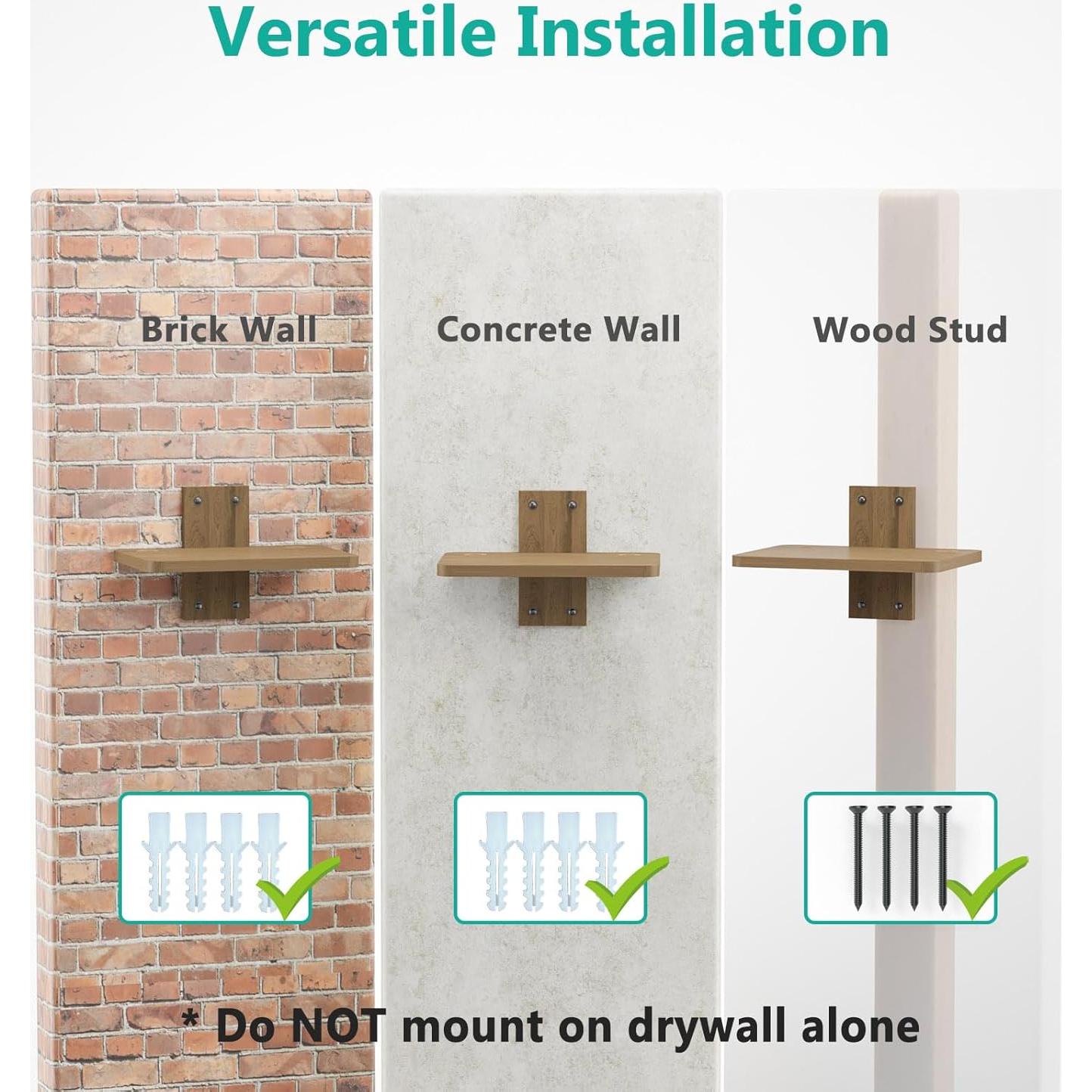 Estante Flotante de Madera WALI CS201N para TV y Proyector