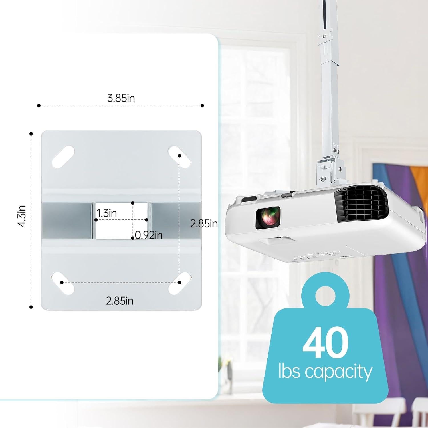 Soporte de Proyector Runhike Ajustable Blanco para Epson