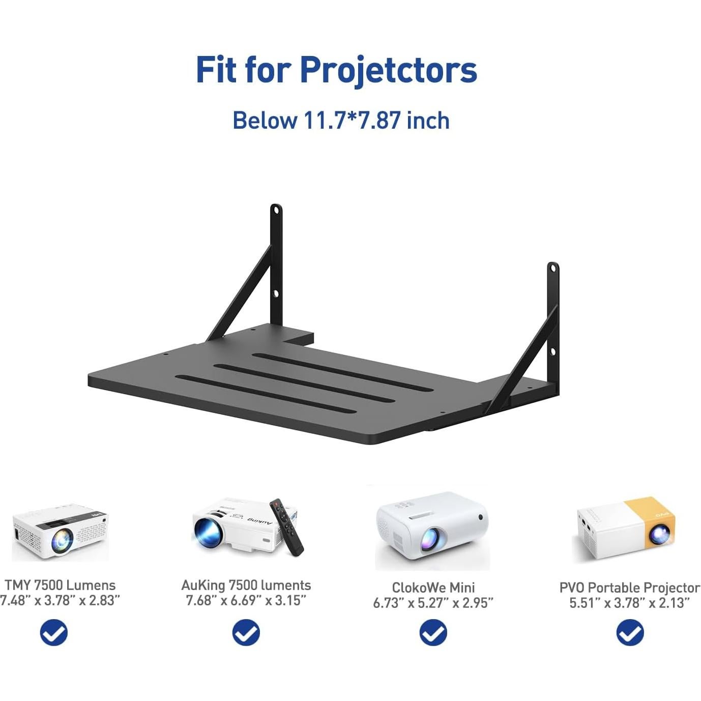 Soporte de Proyector Mini AREAJD Plegable 4.5 kg Negro