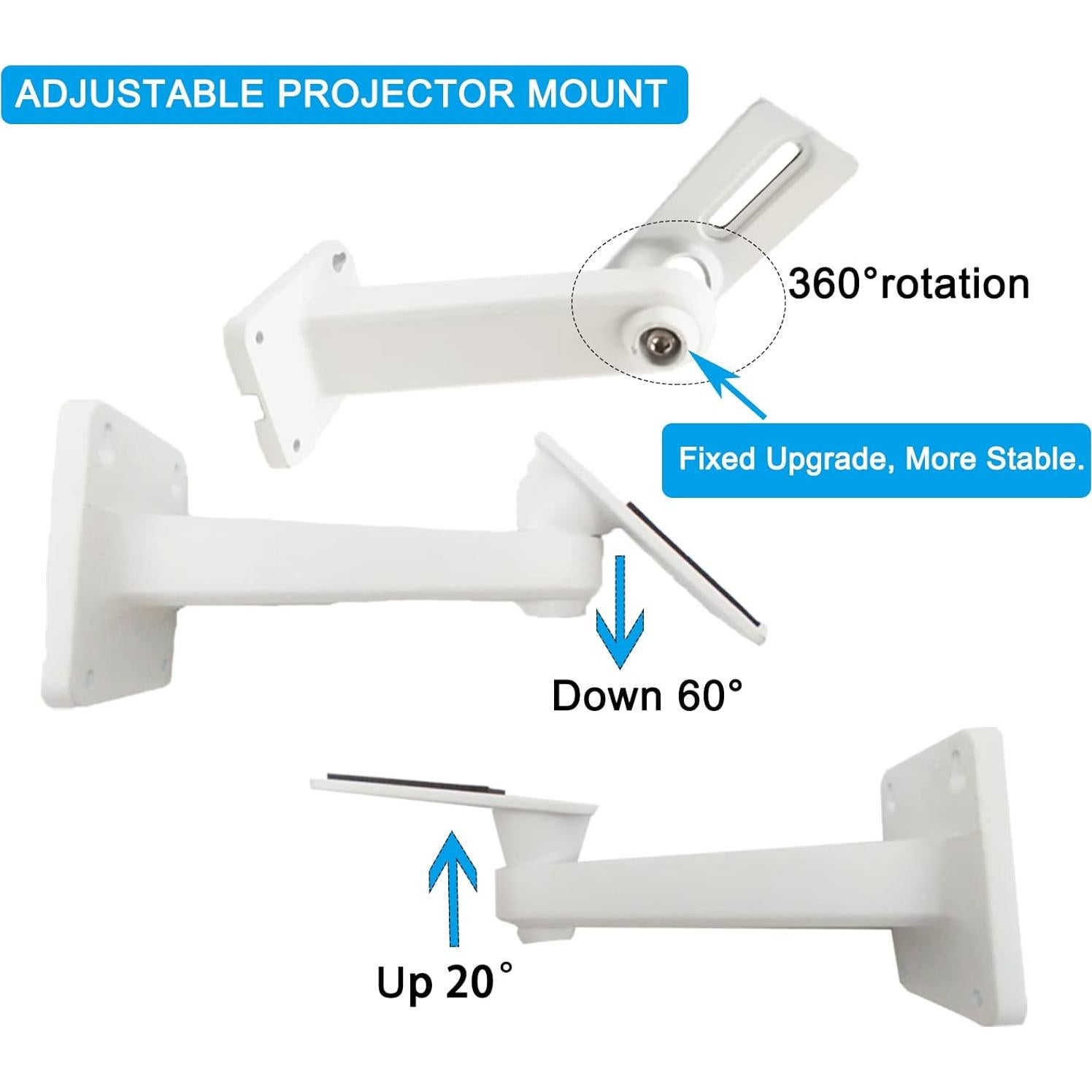 Soporte de Pared para Proyector 2-Be-Best Ajustable 20 cm