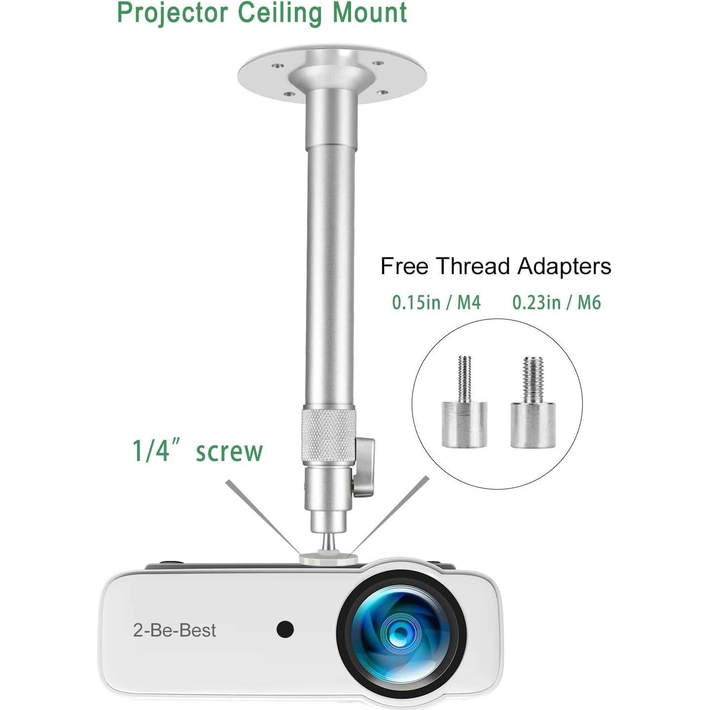 Soporte de Proyector de Techo 2-Be-Best Ajustable 37-62cm