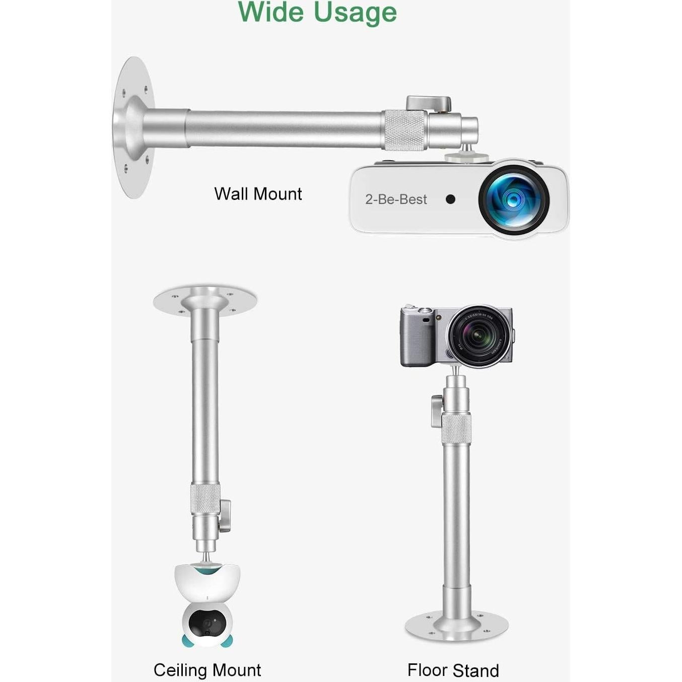 Soporte de Proyector de Techo 2-Be-Best Ajustable 37-62cm