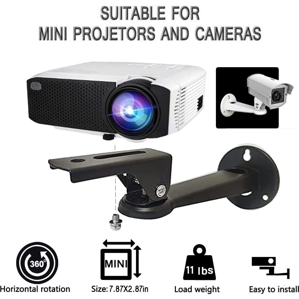 Soporte de Pared para Proyector 2-Be-Best Ajustable 360° Negro