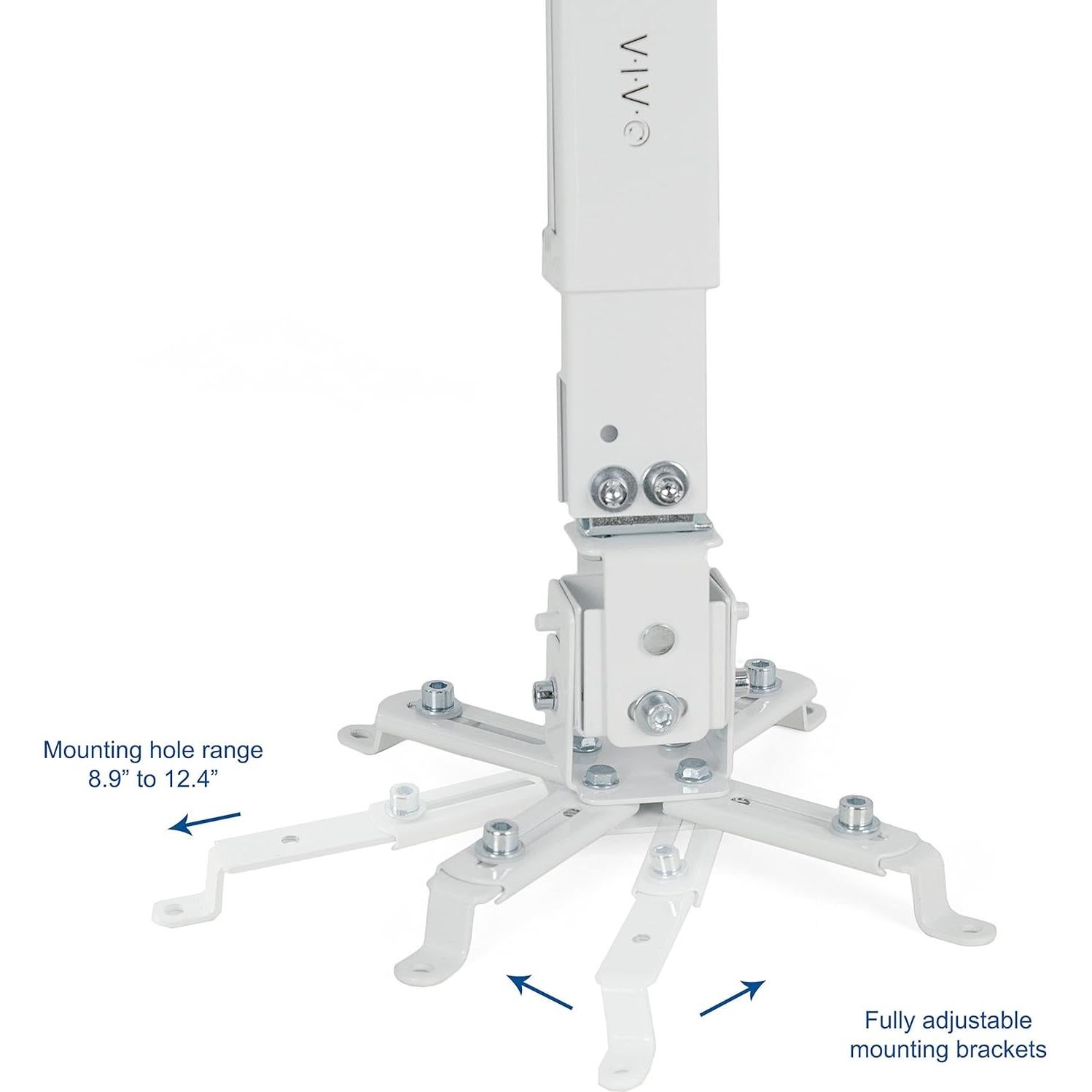 Soporte de Proyector Universal VIVO MOUNT-VP06W Ajustable Blanco