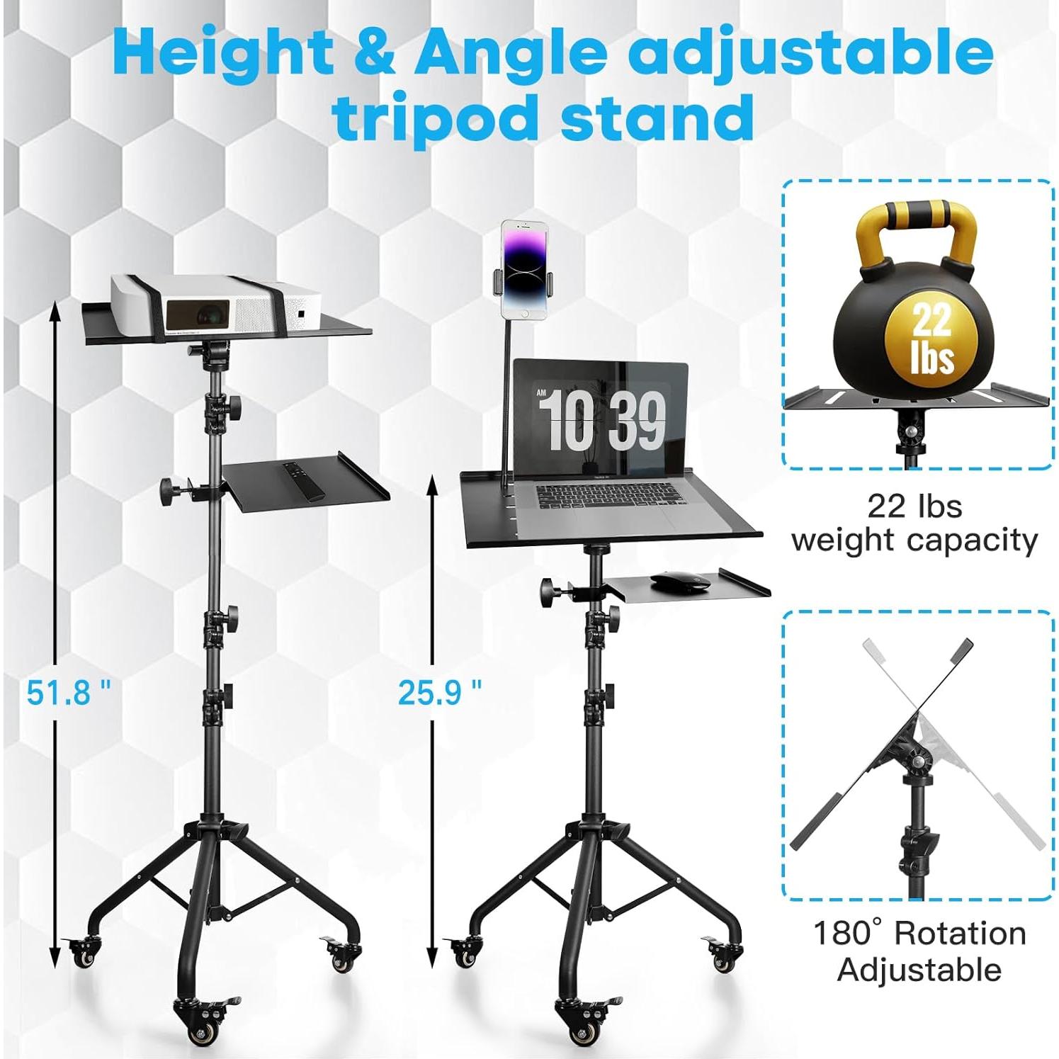 Soporte Trípode Ajustable para Laptop y Proyector Zeptx ZPT-E-01