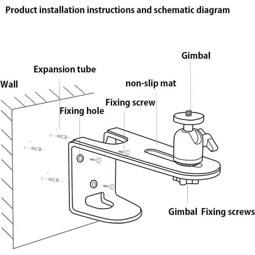 Soporte de Proyector Montaje Pared HVAYING Ajustable 360°